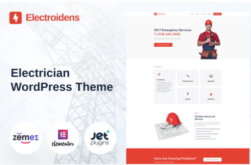 Electroidens – Electrician website with Elementor WordPress Theme