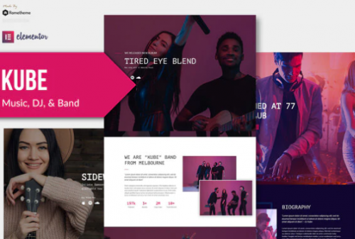 Kube – Music Elementor Template Kit elementor template