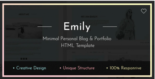 Emily — Personal Blog HTML Template emily — personal blog html template