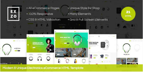 Exzo – Modern & Unique Electronics eCommerce HTML Template exzo modern unique electronics ecommerce html template