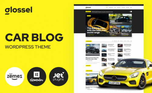 Glossel – Car Blog Website Template based on Elementor WordPress Theme glossel car blog website template based on elementor wordpress theme