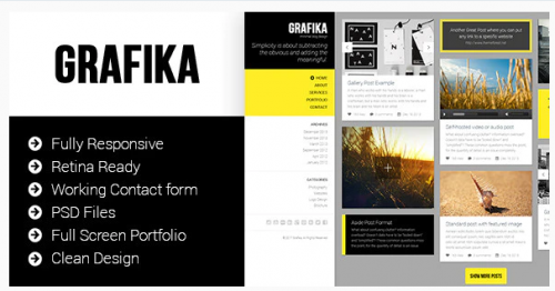Grafika – Photography & Blog HTML Template grafika photography blog html template