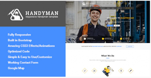 Handyman – Responsive HTML Template | Business handyman responsive html template business
