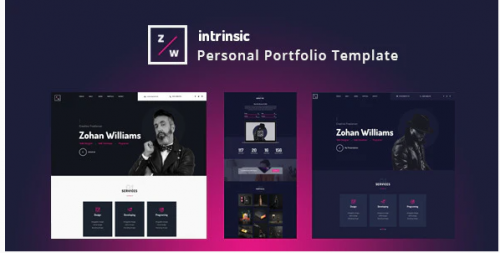 Intrinsic – Creative Personal Portfolio HTML5 Template intrinsic creative personal portfolio html template