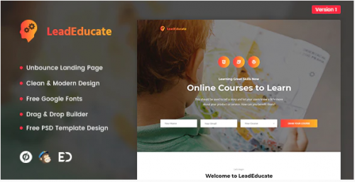 LeadEducate – Education Unbounce Landing Page Template