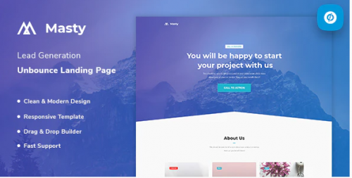 Masty – Lead Generation Unbounce Landing Page Template