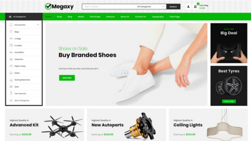 Megaxy – Multi Store WooCommerce Theme megaxy multi store woocommerce theme