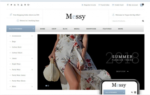 Messy – Multipurpose Fashion Store WooCommerce Theme messy multipurpose fashion store woocommerce theme