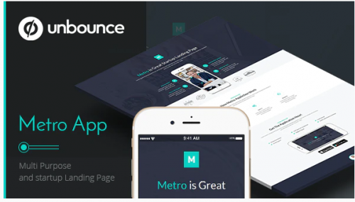Metro App – Unbounce Landing Page