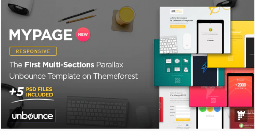 MyPage – Multi-Sections Parallax Unbounce Template