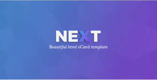 NEXt – Personal CV/Vcard Template next personal cv vcard template