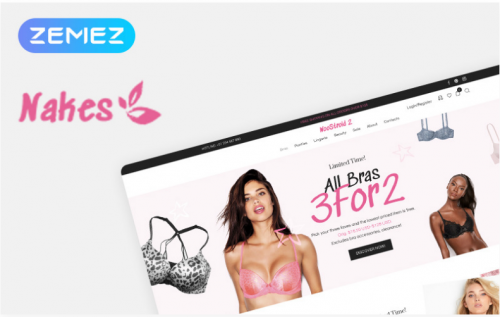 Nakes – Lingerie ECommerce Modern Elementor WooCommerce Theme nakes lingerie ecommerce modern elementor woocommerce theme