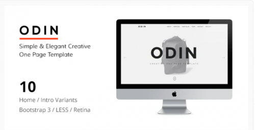 ODIN – Simple & Easy Creative One Page Template odin simple easy creative one page template