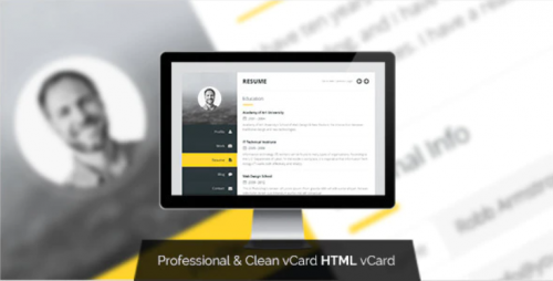 Premium Layers: HTML vCard & Resume Template premium layers html vcard resume template