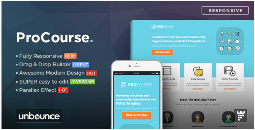 ProCourse – Unbounce eCourse Landing Page Template