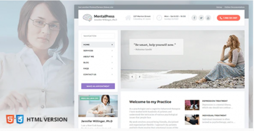 Psychology, Counseling & Medical Website Template — MentalPress psychology counseling medical website template — mentalpress