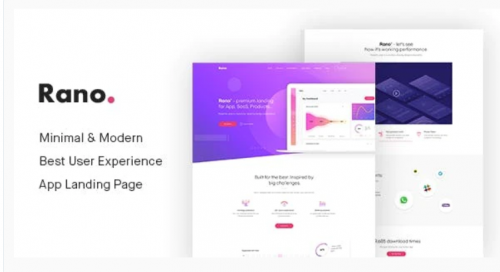Rano – Landing Page HTML Template rano landing page html template