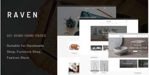 Raven – Handmade and Furniture Shop PSD Template raven handmade and furniture shop psd template