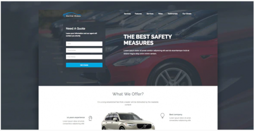 Rental Rides Unbounce Landing Page