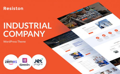 Resiston – Industrial Company Elementor WordPress Theme resiston industrial company elementor wordpress theme