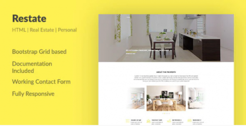Restate — Real Estate Agent Personal HTML Template restate — real estate agent personal html template