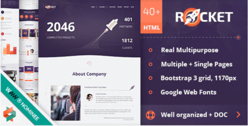Rocket – Creative Multipurpose HTML Template rocket creative multipurpose html template