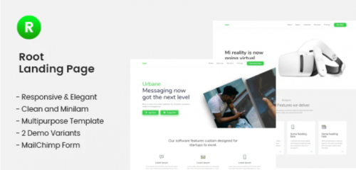 Root Multi-use Landing Page Template root multi use landing page template