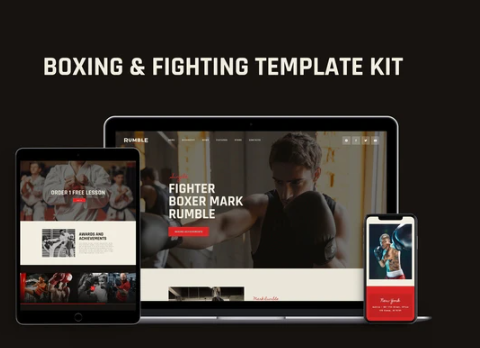 Rumble – Boxing, MMA & Fighting Elementor Template Kit rumble boxing mma fighting elementor template kit