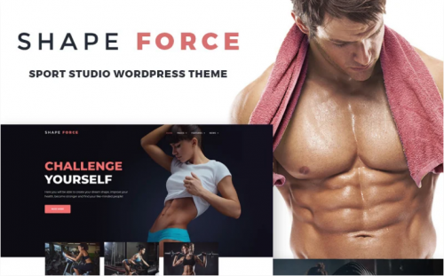 ShapeForce – Sport Studio WordPress Theme shapeforce sport studio wordpress theme
