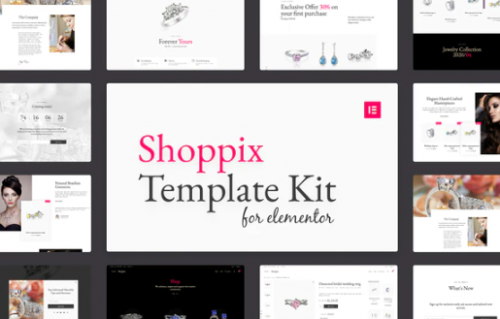 Shoppix – Luxury & Jewellery Shop Elementor Template Kit shoppix luxury jewellery shop elementor template kit