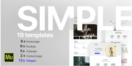 Simple – Creative Portfolio Muse CC Templates and Widgets