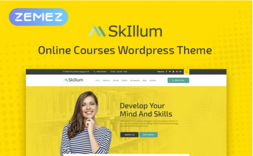 SkIllum – Online Courses Elementor WordPress Theme skillum online courses elementor wordpress theme