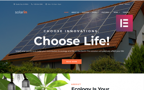Solarin – Solar Energy Company Elementor WordPress Theme solarin solar energy company elementor wordpress theme