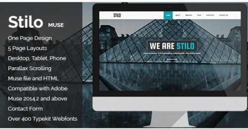 Stilo – Creative Parallax One Page MUSE Template
