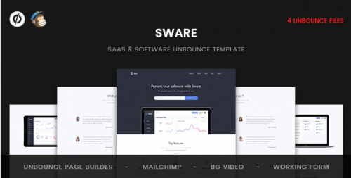 Sware – SaaS & Software Unbounce Template