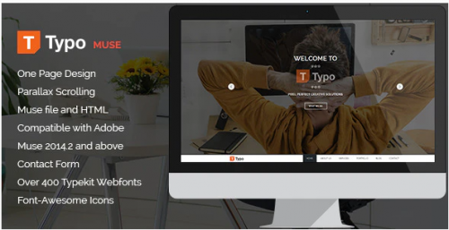 Typo – One Page MUSE Template