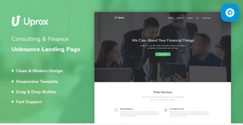 Uprox – Consulting & Finance Unbounce Landing Page Template
