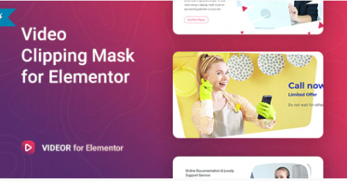 Videor – Video Clipping Mask for Elementor 1.1.0 videor video clipping mask for elementor