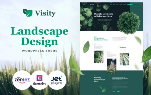 Visity – Landscape Design with Elementor WordPress Theme visity landscape design with elementor wordpress theme