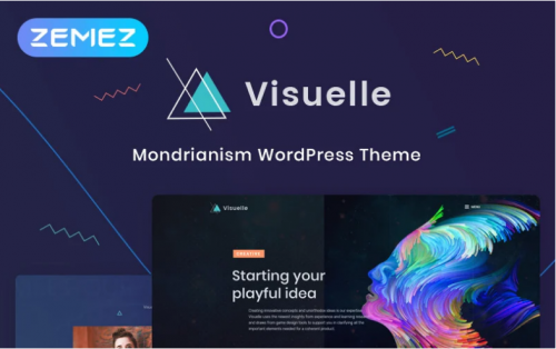 Visuelle – Creative Mondrianism Elementor WordPress Theme visuelle creative mondrianism elementor wordpress theme
