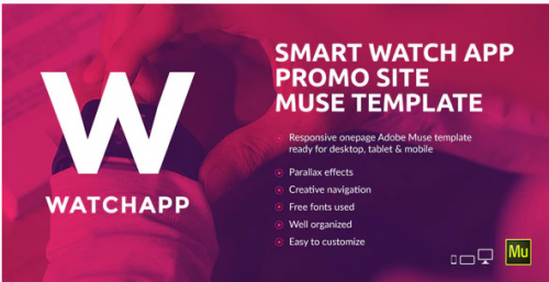 WatchApp – Smart Watch App Promo Muse Template