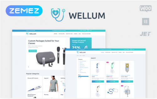 Wellum – Medical ECommerce Classic Elementor WooCommerce Theme wellum medical ecommerce classic elementor woocommerce theme