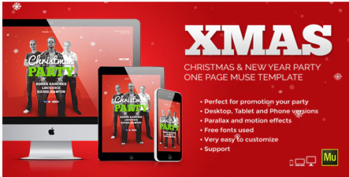 XMas – Christmas / New Year Party Muse Template