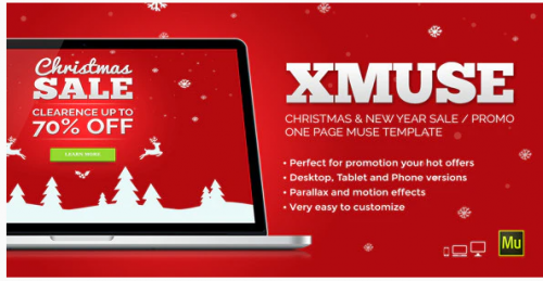 XMuse – Christmas Sale / Promo Muse Template