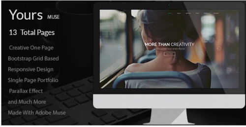 Yours – Creative Onepage Adobe Muse Template