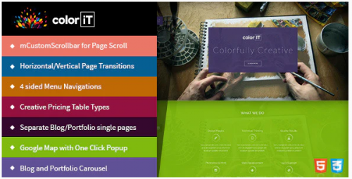coloriT – Portfolio Single Page HTML colorit portfolio single page html