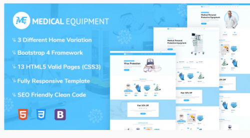 Medical Equipment – PPE Kit Reseponsive HTML Template