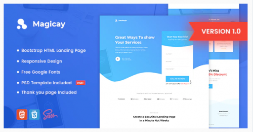 Magicay – Business HTML Landing Page Template
