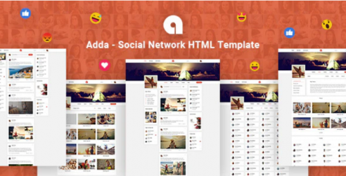 Adda – Social Network HTML Template adda social network html template