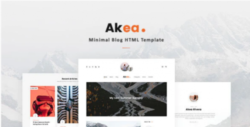 Akea – Minimal Blog HTML Template akea minimal blog html template